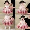 Baby Girl Summer Tulle Princess Dress Infant Tutu Gown for First Birthday Party Photoshoot