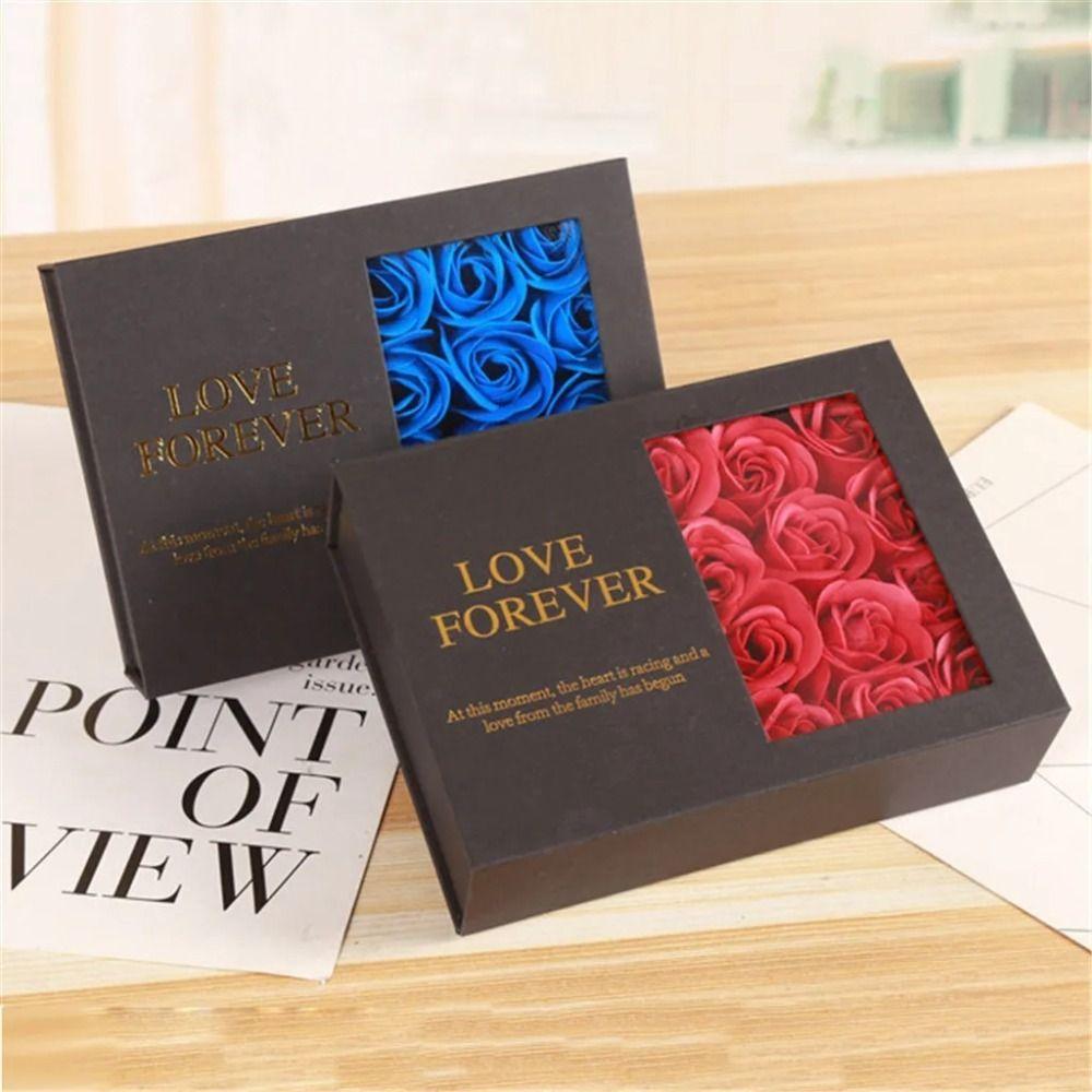 Open Window Soap Rose Lipstick Gift Box 12 Flowers Present Packing Bag  Couple