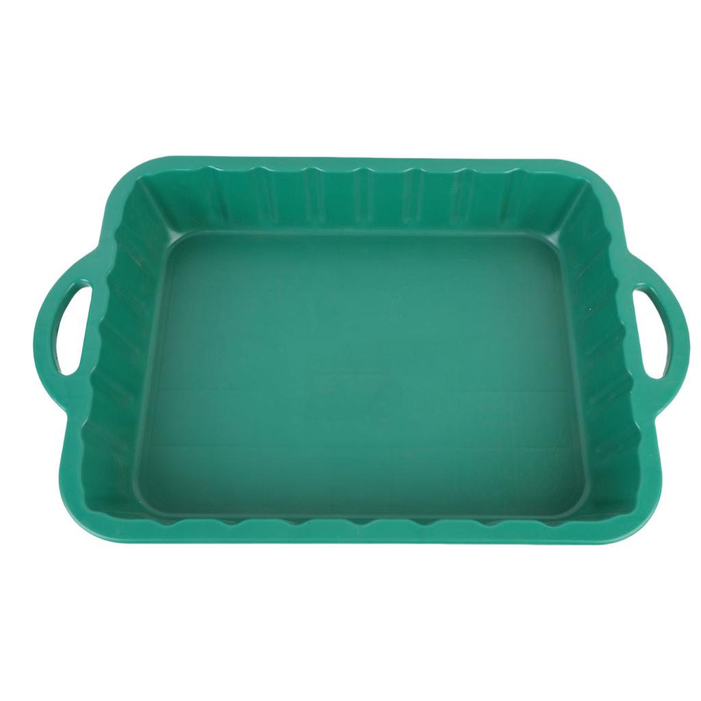 Car Oil Drain Pan Plastic Large Changing Collector for Truck Engine Transmission Fluid Change Green