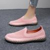 20252025 Popular woven large size women's shoes non-slip soft-soled casual shoes handmade breathable mother shoes