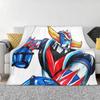 UFO Robot Goldorak Grendizer Anime Mechanical Warrior Blankets Flannel Throw Blanket Plush for Bed Living Room Travel Home Couch