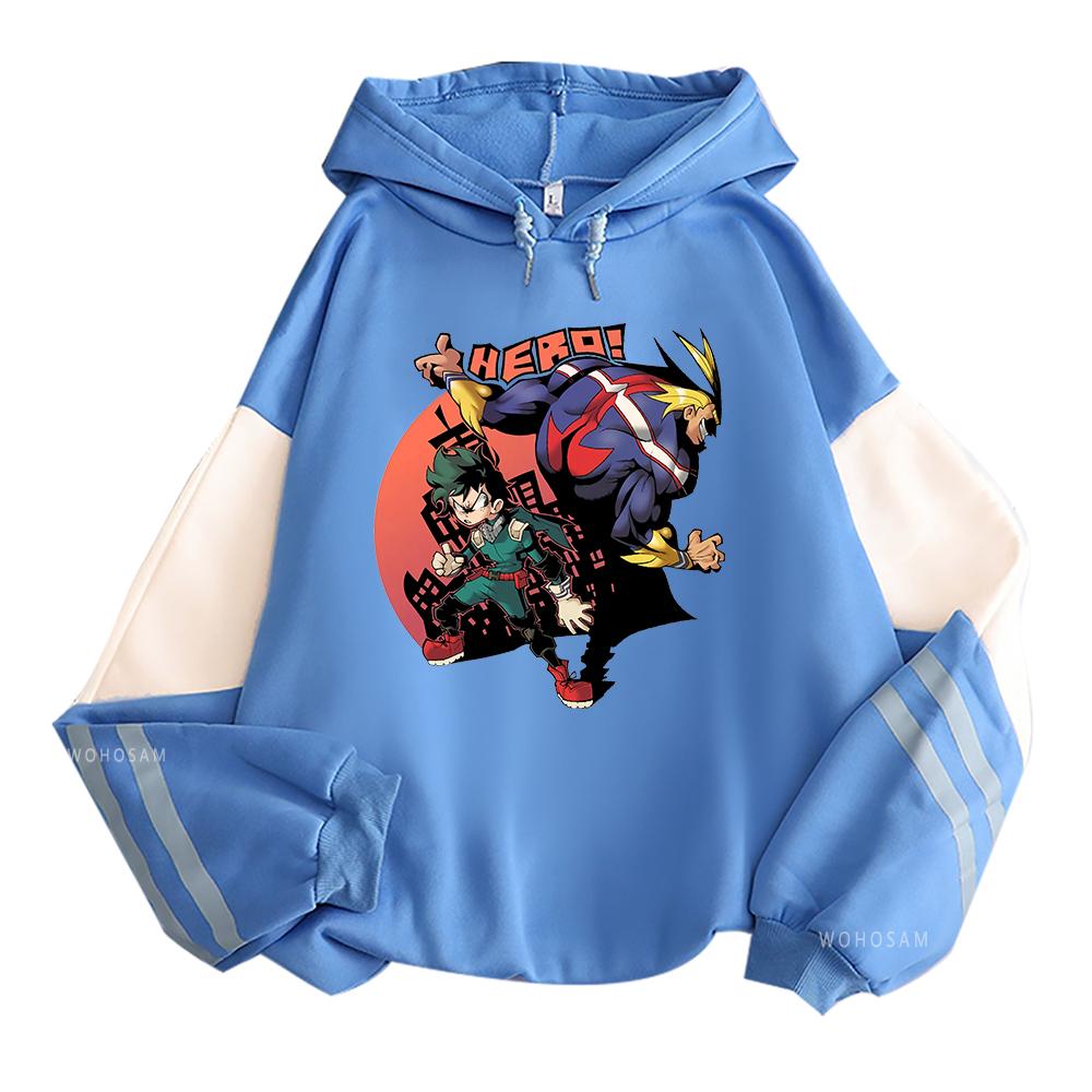 Japan Anime My Hero Academia All·Might Midoriya Izuku Printed Men Women Hoodies Harajuku Oversized Sweatshirt Unisex Streetwear