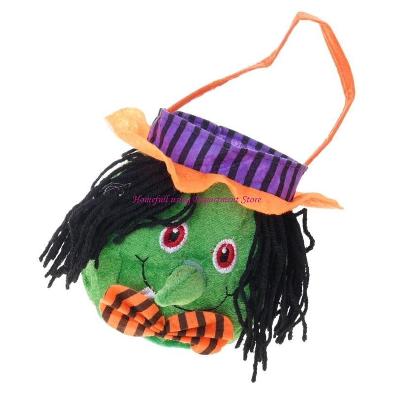 Halloween Partys Favor Bag Vampires Black Cats Design Fabric Candy Collector For Trick Or Treats Event