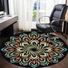 1PC Mandala Pattern Chair Carpet for Office Non-Slip, Lightweight, Machine Washable Rug for Office, Sleeping, Room - Holiday Decoryy251009025