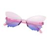 Fashion Rimless Butterfly Children's Sunglasses Trendy Kids Boys Girls Outdoor Cute Casual Sun Glasses Baby Travel UV400 Shades