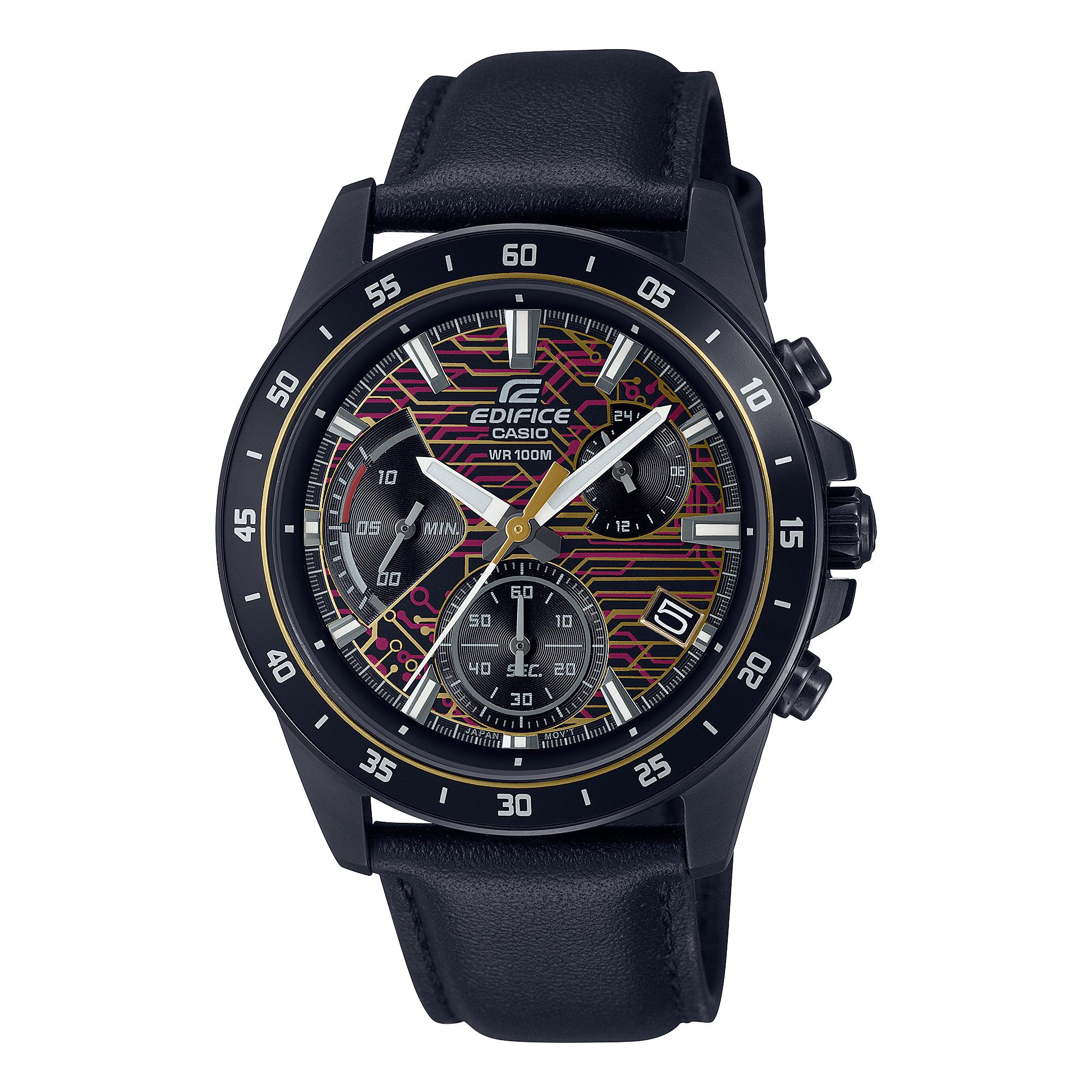 Casio Edifice Men s Stainless Steel 100M Water Resistant Analog Quartz Watch EFV-540CL-1AV