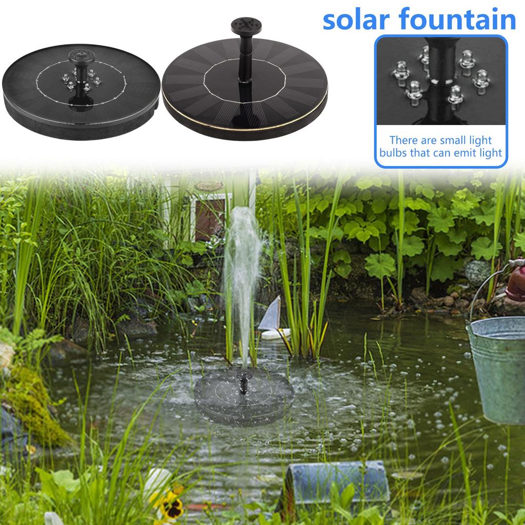 Solar Powered Fountain Pump for Bird Bath, Outdoor Water Feature, Garden Pond, Eco-Friendly Floating Solar Fountain Kit