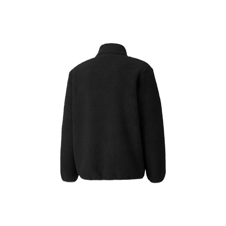 Puma Jachetă Casual cu Guler din Shearling Faux Retro pentru Bărbați Jachetă Negru 532966-01