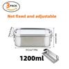 Stainless Steel Lunch Box for Kids And Adults, Portable Leak-Proof Bento Box, Travel Food Meal Prep Container Dishwasher Safe