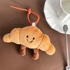 Niedliche Lebensmittel-Plüsch-Schlüsselanhänger Hängende Accessoires Croissant Baguette Brezel Brotsammlung Dekorative Anime-Schlüsselanhänger Geschenk für Kinder
