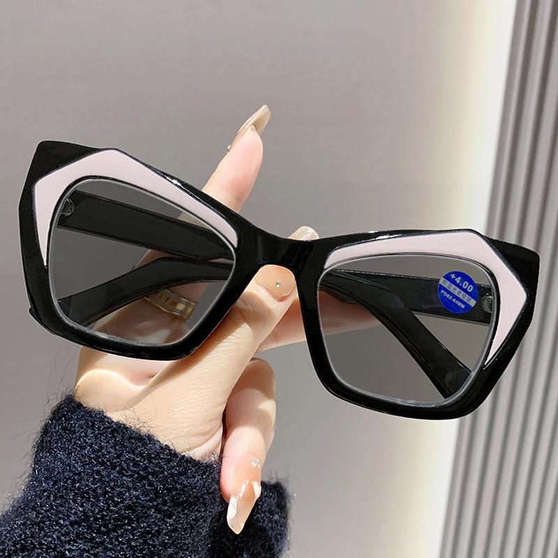 2025 New Fashionable Personalized Butterfly Shaped Women's Reading Glasses Outdoor Neutral HD Color Blocked Design Glasses
