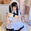 Black and White Maid Dress Short Sleeve Cute Soft Girl Dress Sexy Cat Woman Uniform Suit