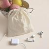 1pc Cute Heart Print Drawstring Storage Bag - Portable Travel Organizer for Chargers, Earphones,and Data Cables,Cute Storage Bag