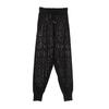 Fall/Winter Women's High-Waist Knit Pants Rhinestone Loose Knit Harem Pants Casual Knit Sweatpants