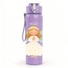 1PC White Angel Wings Figure 750ml Color Plastic Sports Water Bottle Leakproof Flip Straw Lid Suitable for Sports Office Home Use