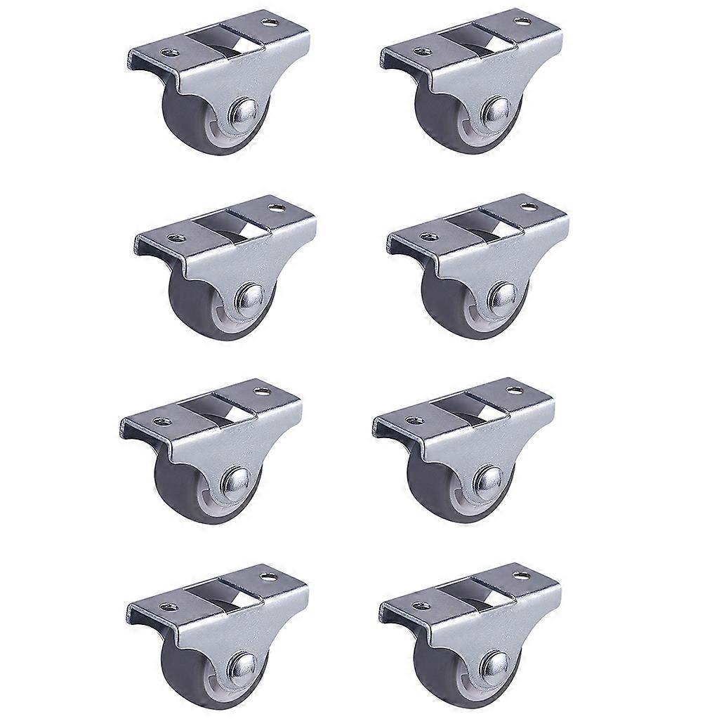 Universal Soft Rubber Safe Chair Rollers Office Chair Caster Wheels Replacement for Hardwood Floors and Carpet Set of 8