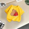 Children's Casual Short-sleeved T-shirt, Summer Boys' And Girls' Cute Capri Blouse