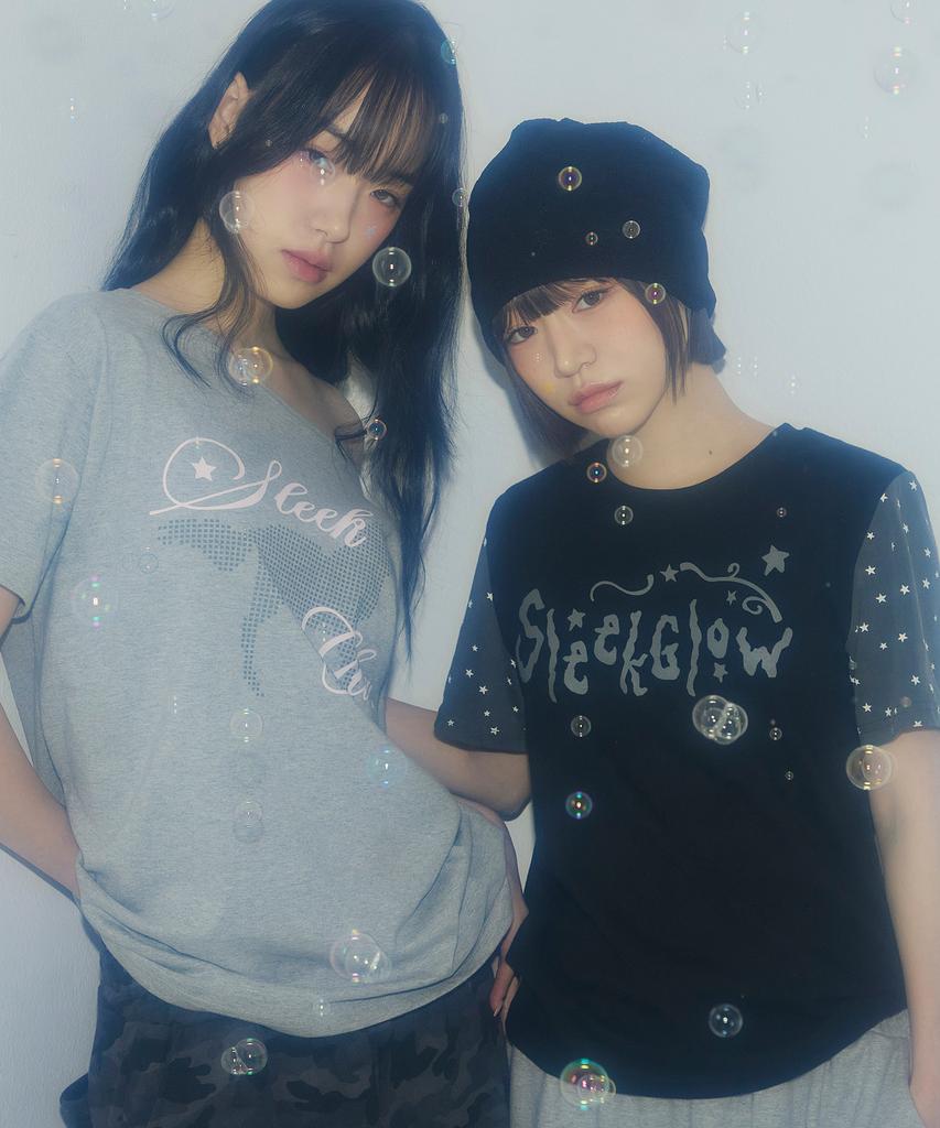 Seulliggeullou Shooting Star Color Block T-Shirt [Black]