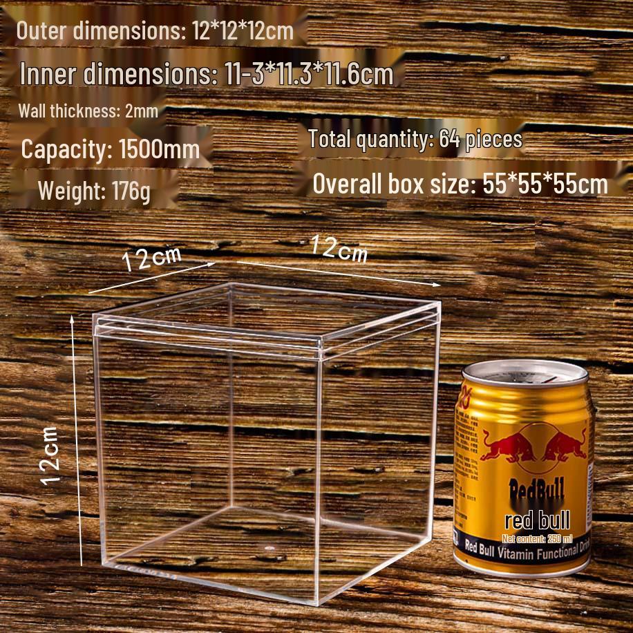 Quadratische Transparente Harte Kunststoffbox: Vielseitige Lebensmittelverpackung, Betta-Fischzucht, Kristallschlamm, Überraschungsbox, Hochzeits-Süßigkeitenaufbewahrung.