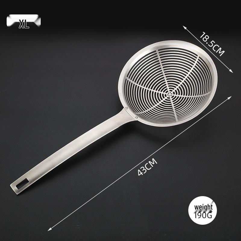 Large 304 Stainless Steel Mesh Skimmer Spoon for Noodles, Dumplings, and Deep Frying.