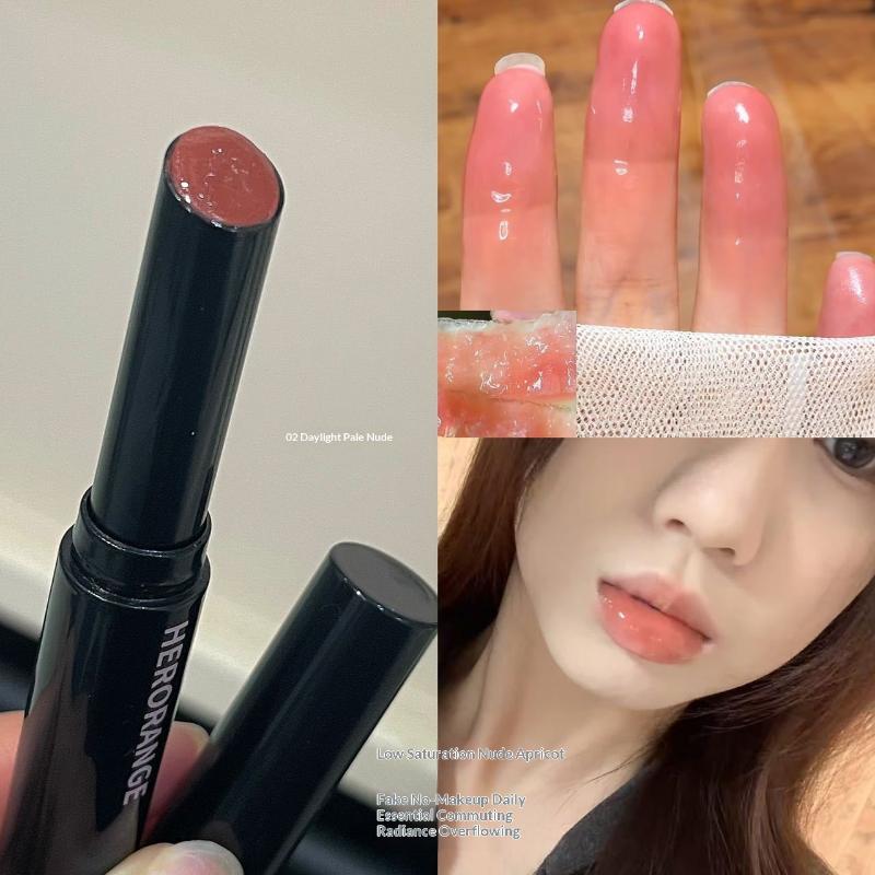 Spiegelglas Gelee Fester Lipgloss Pfirsich Lippenstift Feuchtigkeitsspendender Klarer Wasser Lipgloss Feuchtigkeitsspendender Lip Tint Make-up Koreanische Kosmetik