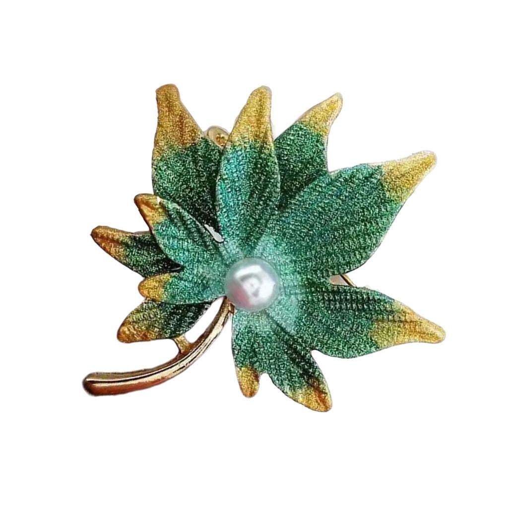 Elegant Maple Leaf Brooch With Secure Closure Clothing Fastener For Women Fashion Jewelry Party Garment Accessories