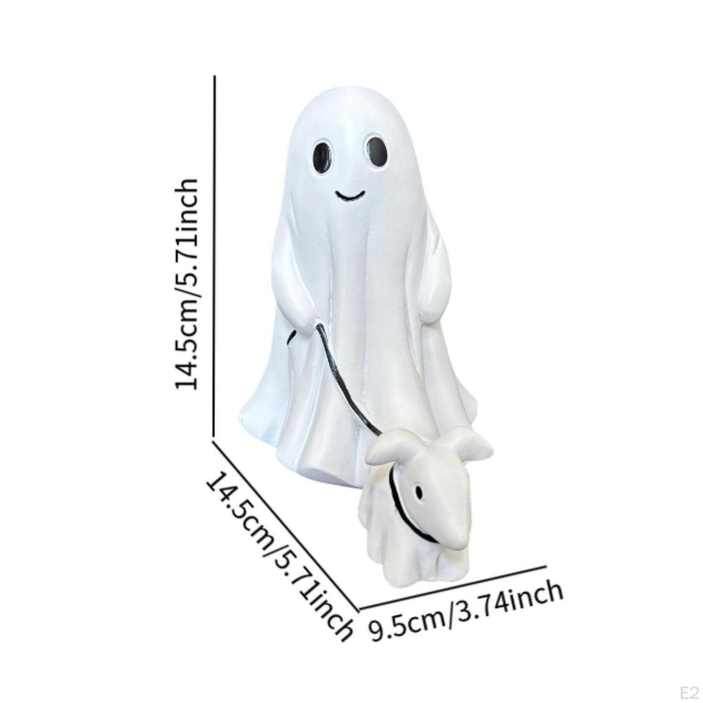 Halloween Laufhund Statue Ornament Süßes Geschenk Harz Skulptur Gruselige Figur für Regal Garten