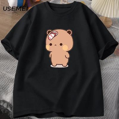 Frauen T-shirt Niedlichen Cartoon Bubu Wirft Flip-flops Auf Dudu T-shirt Lustige Kurzarm Grpahic T Shirts Herren Kleidung tops