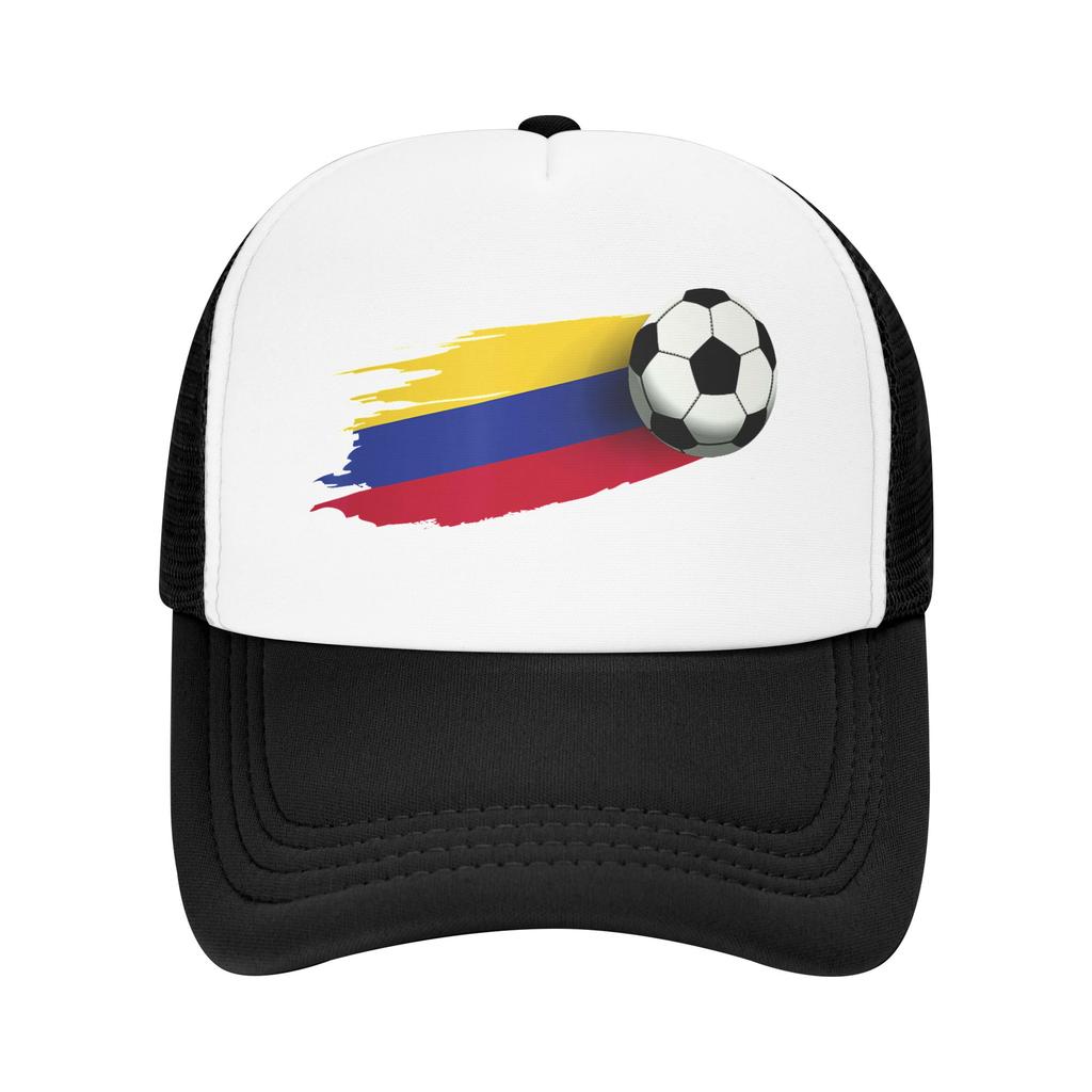 Colombia Flag Mesh Sun Hats  Outdoor Sports Breathable Baseball Caps UnisexTeens yk Funny Design Hip Hop Hats