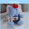Cute Elephant Plush Toy Keychain With Patterned Scarf For Kids