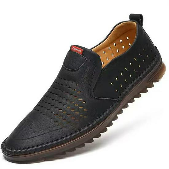Men's 2024 Spring/Autumn Fashion Soft Leather Casual Shoes - Wear-Resistant Texture