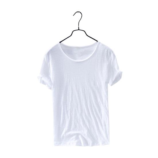 

Летняя мужская футболка с круглым вырезом, быстросохнущая, однотонная, с коротким рукавом, свободный свитер, повседневная уличная одежда, повседневная одежда XL белый