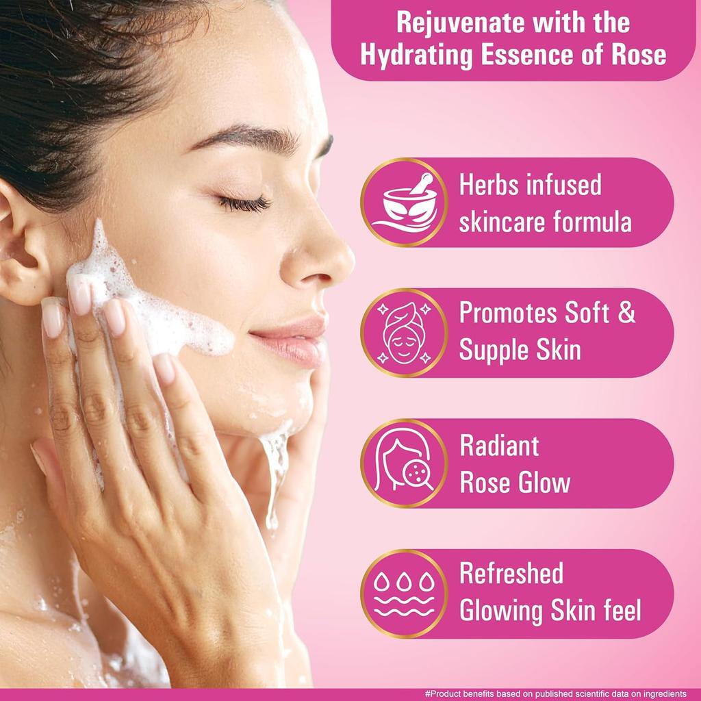 Multani Naturals Rosewater Soap Bar Pack Of 5PCS 125 g Bathing Soap with Rose Water & Glycerin for Soft Glowing Skin