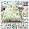 Familiesengetøy Enkelt Dobbeltseng Full Størrelse Plantetrykkserie Sengetøy Bladmønster Putetrekk og Dynetrekk Vaskbart Hjemmedekorasjon