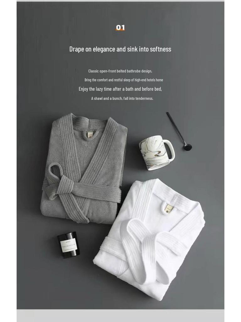 G5U Women's Long Bathrobe - Absorbent, Quick-Dry, Hotel-Style Towel Robe