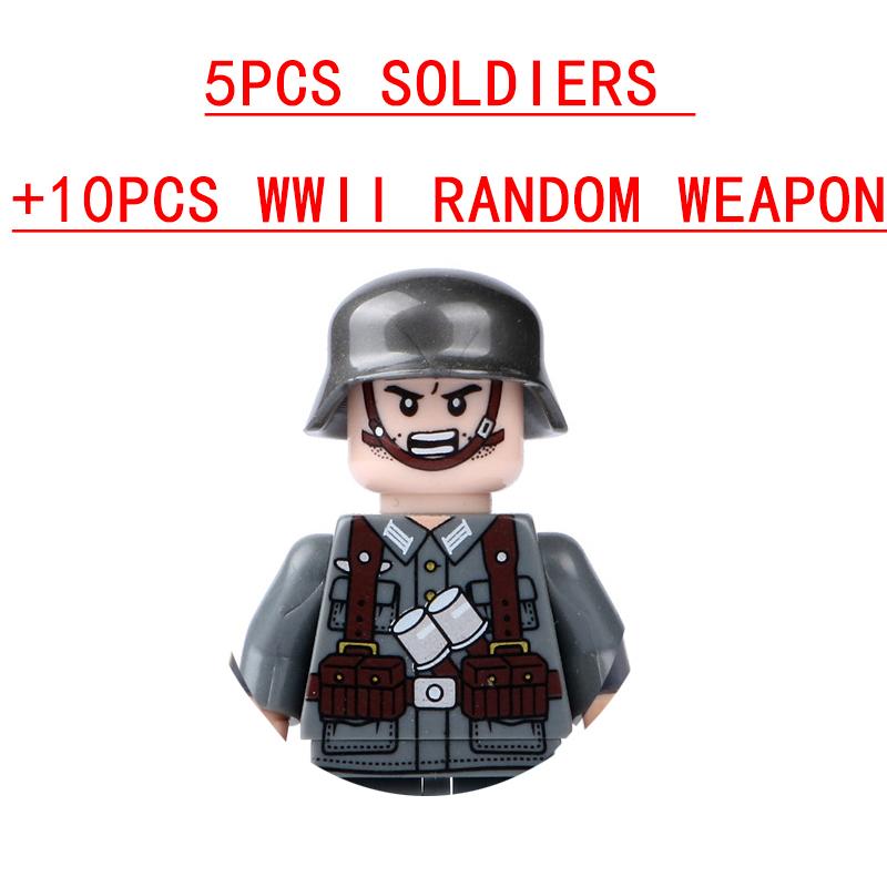 25/50/100 Stück Soldat Polizei Gangster WW2 Armee Militär Waffen SWAT Pistole Bausteine Figur Zubehör Modell Stein Spielzeug