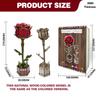 Wacocetoy Cross-Border Red Rose Puzzle 3D Wooden Diy Coloring Toy 2-In-1 Set Ornament Puzzle