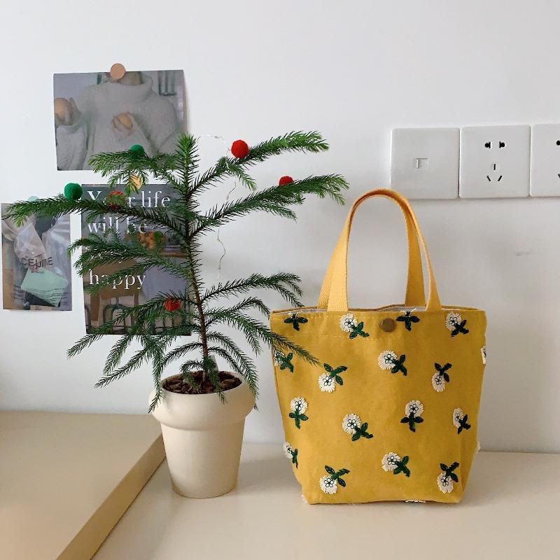 1212 Literary and Leisure Handbag To Work Bento Bag Female Messenger Sundries Storage Portable Handbag