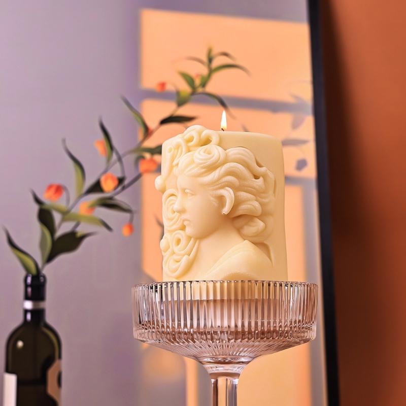 Handmade Silicone Mould European Portrait Candle Molds Ornament Molds Soap Molds Craft Supplies for Home Decorations