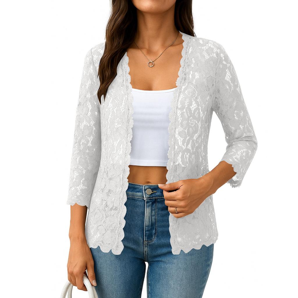 Koszule z rękawami 3/4 dla kobiet Śliczne nadruki Koszulki z nadrukami Bluzki Casual Plus Size Podstawowe topy Pulower