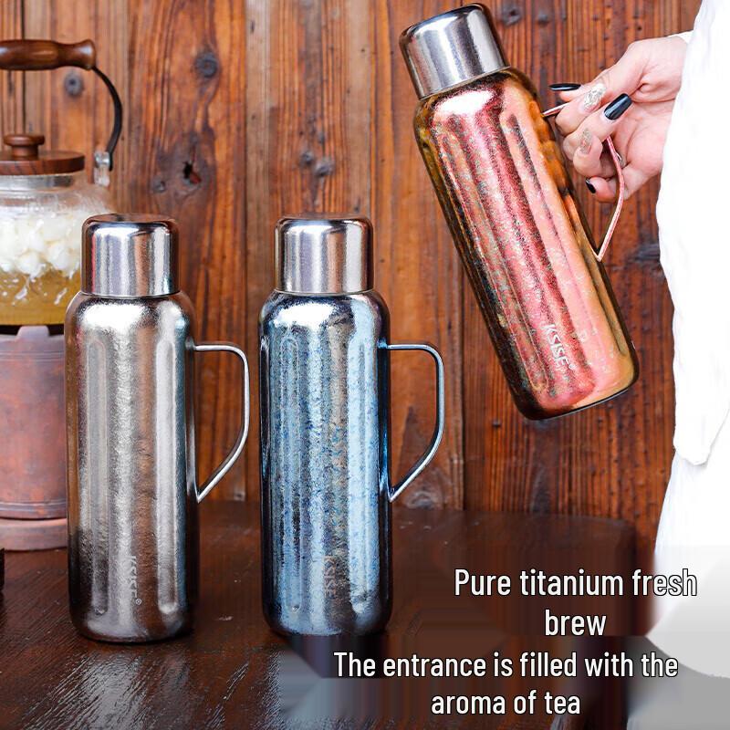 Kesaisi Pinming Pure Titanium Insulated Tea Pot with Mechanical Temperature Display