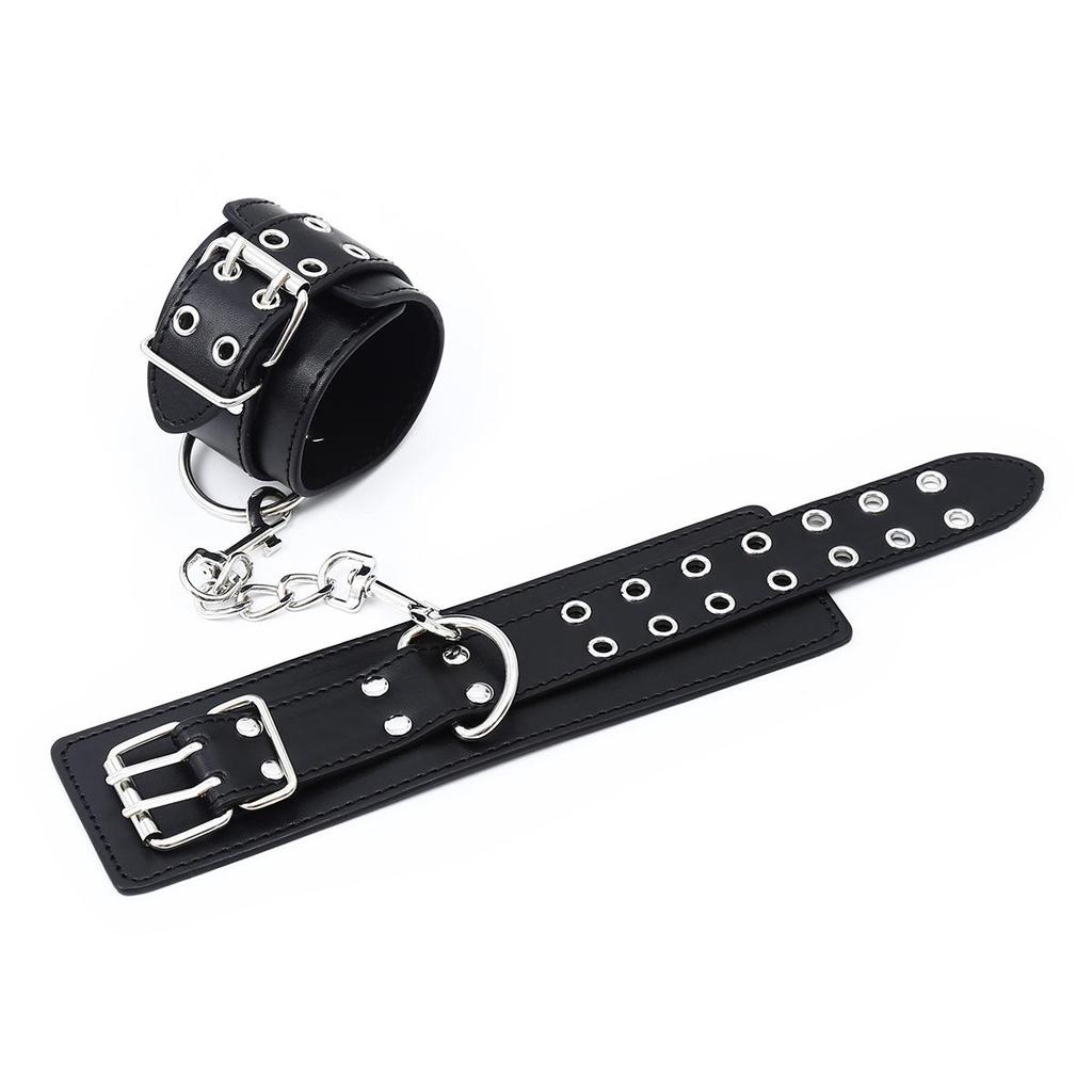 Adjustable PU Handcuffs & Ankle Cuffs - Adult SM Bondage Foreplay Toys