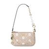 Shoulder Bag [Customized Bag] Nolita 19 Classic Print, Hand-painted Hot Diamonds, Plum Blossom Sand Color and Chalk White Gift Bag Style