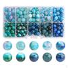 200 Pcs Glass Beads Kit 8mm Round Handmade W / Holes for Beading Home Decoration