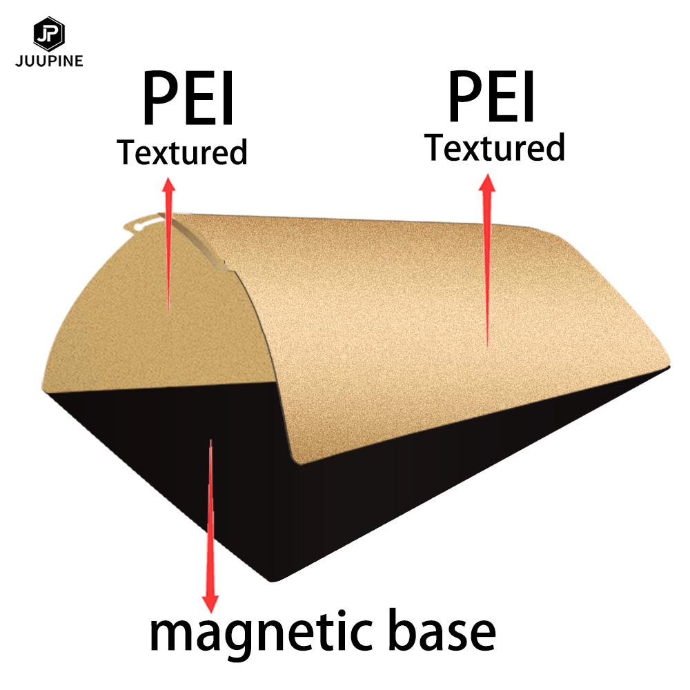 Juupine Magnetic Build Plate 180x180 PEO Plate For Kingroon Kp 3s Pei Texture Frosted Kingroon Kp3s Bed PET Upgrade Heated Bed