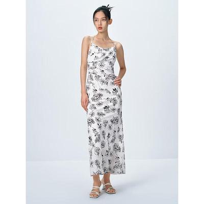 PEACEBIRD Women's Halter Neck Floral Midi Dress
