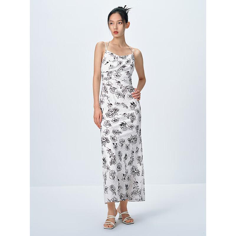 

Женское макси-платье с цветочным принтом и халтер-вырезом PEACEBIRD S