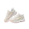Skechers DLites Comfortable Versatile Fashion Durable Low-Top Casual Shoes Women Sneaker Off-White Pink 150538-NTPK