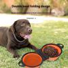 2 In 1 Collapsible Dog Travel Bowl Double Bowls Folding Food Water Bowl Portable Hangable Dog Feeder For Outdoor Dog Product