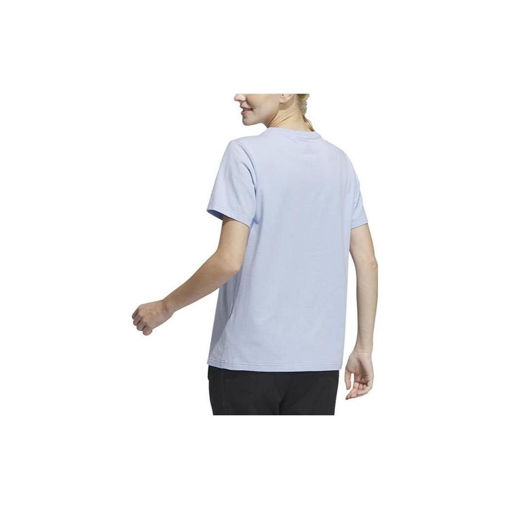 adidas Tricou cu mânecă scurtă pentru antrenament sportiv cu imprimeu cu logo pentru femei Topuri violet IN2801